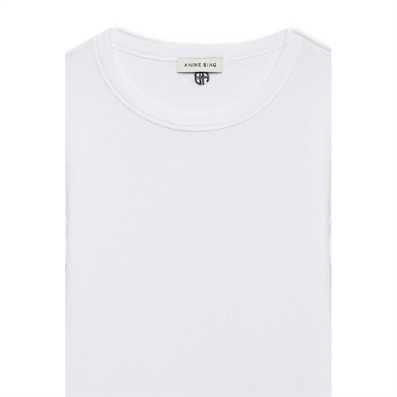 Anine Bing Sixtine Short Sleeve T-Shirt, Hvid